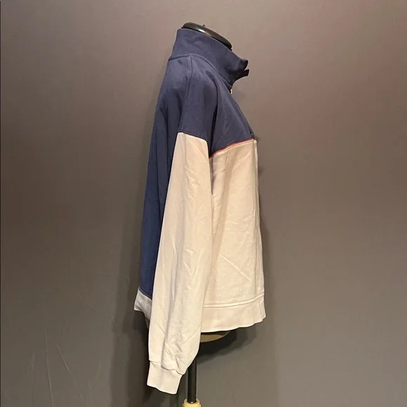 Champion Women’s Large 1/4 Zip Pullover | Navy & Cream Colorblock - Picture 6 of 7